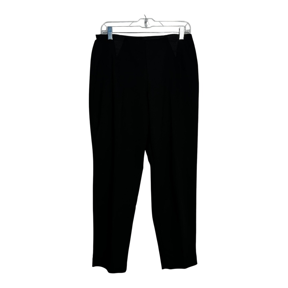 Peter Nygard Womens Black Pull On Straight Leg Dress Pants 10 61G1A2199